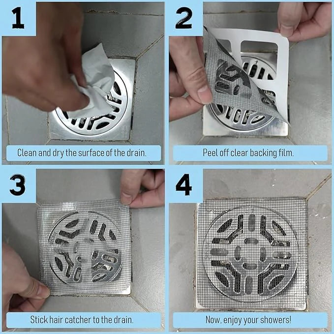 Drain Cover Sticker – Hair & Insect Resistant (10 PCs)
