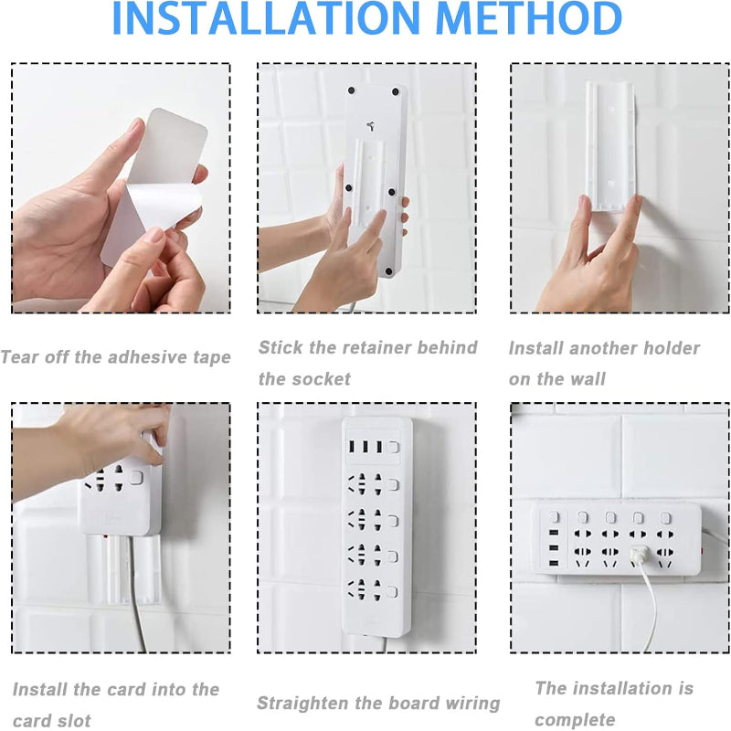 Adhesive Power Strip Holder