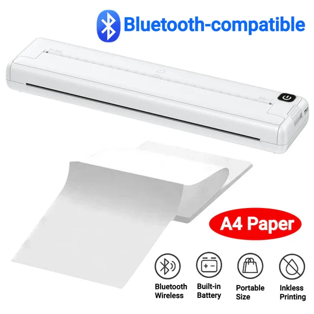 Wireless Thermal A4 Printer + 10 Thermal Papers