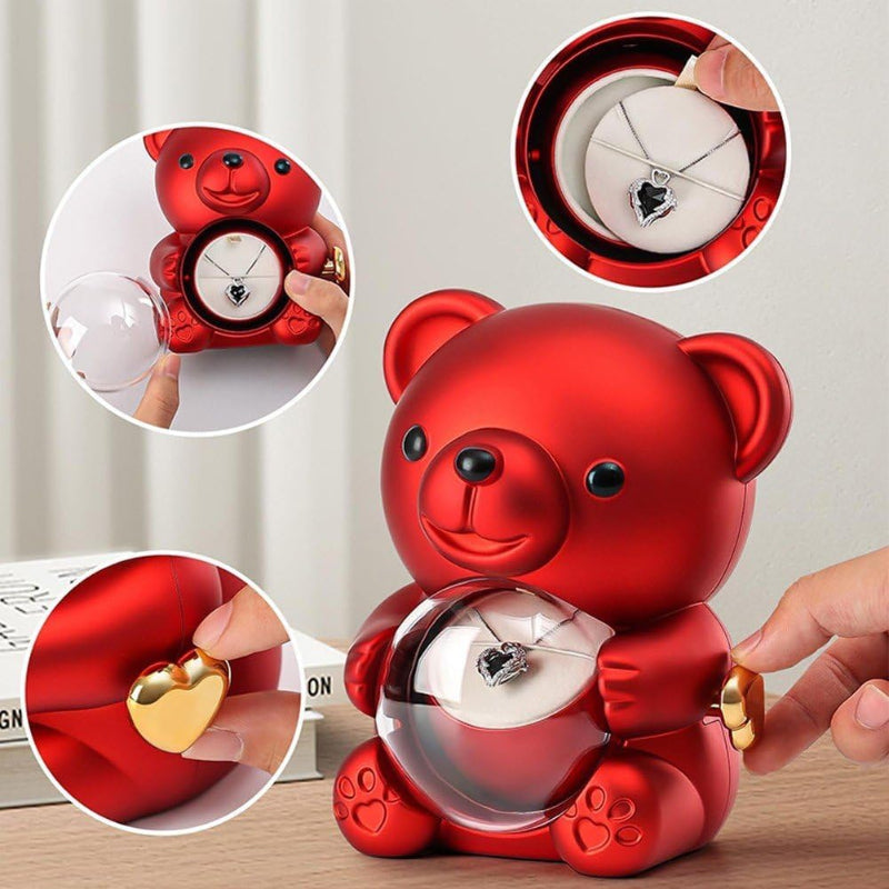 Eternal Rose Teddy Jewelry Box