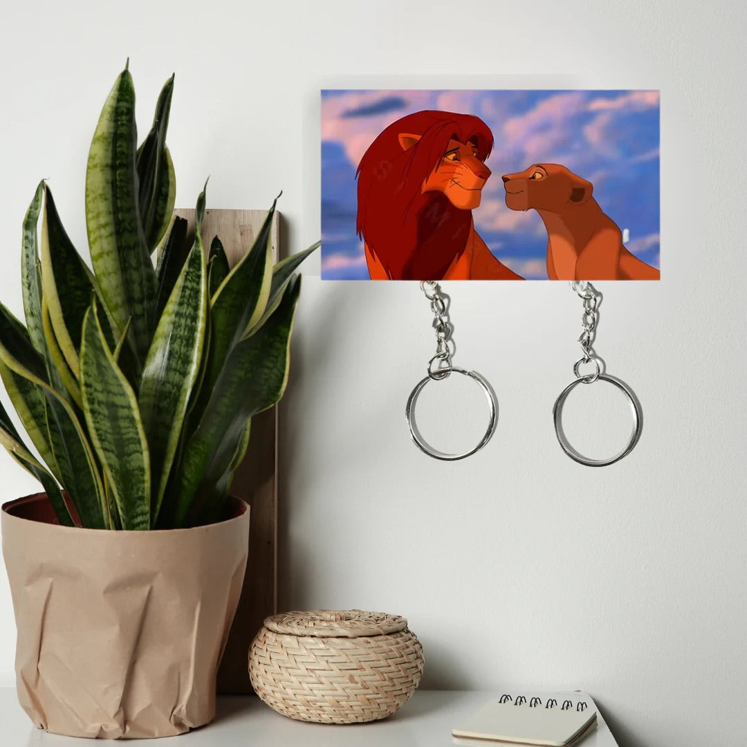 Lion King Couple Keychain