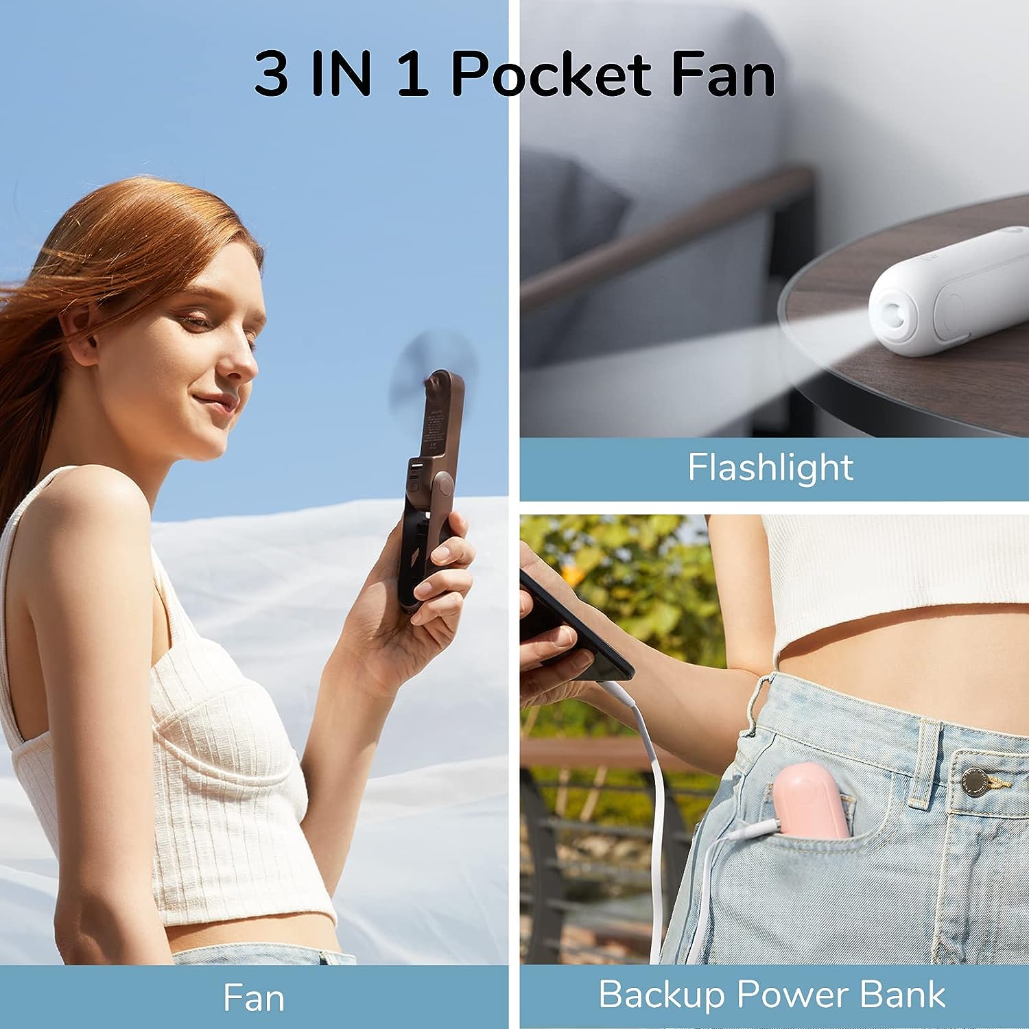 Pocket Fan | 3-in-1