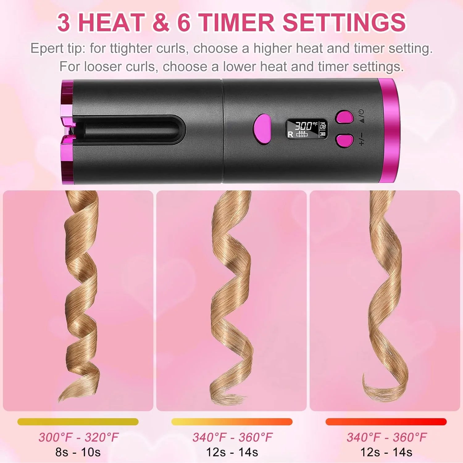 Cordless Automatic Hair Curler