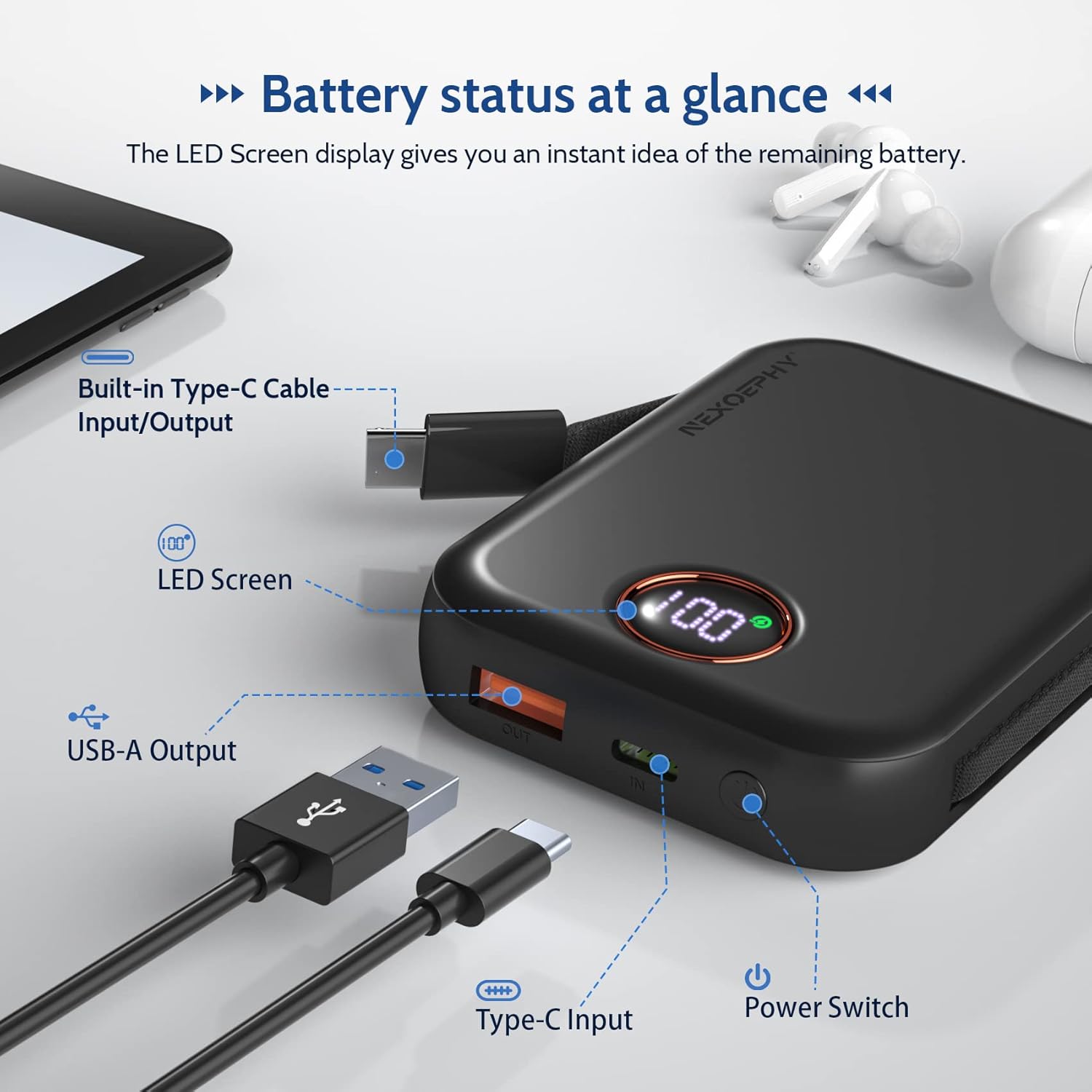 10000mAh Portable Power Bank