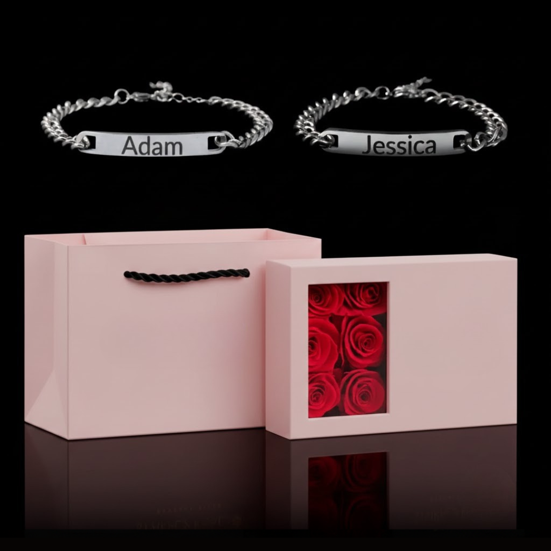 Engraved Bracelets Gift Set