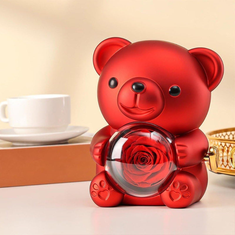 Eternal Rose Teddy Jewelry Box
