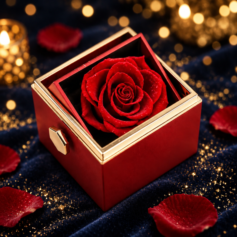 Eternal Rose Rotating Gift Box