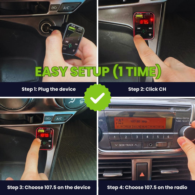 Bluetooth FM Transmitter - Nox Stores