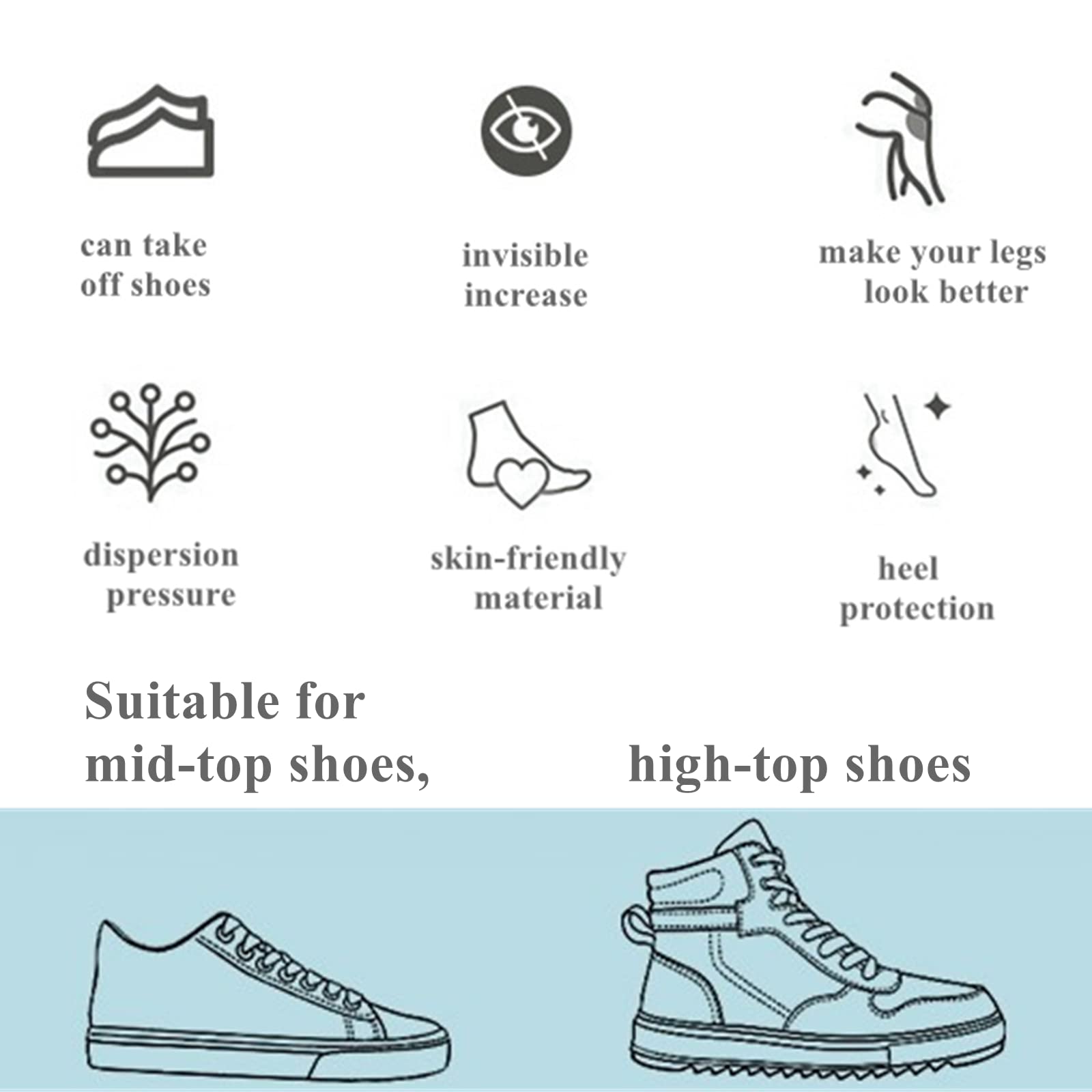 Invisible Height Insoles (Pair) - Nox Stores